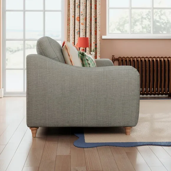 Hattie Slub Faux Linen 3 Seater Sofa 3