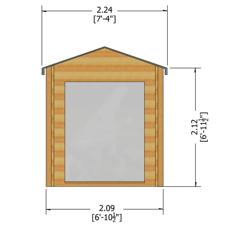 Shires Barnsdale 19 mm Log Cabin 7 x 7 Feet in Brown 4