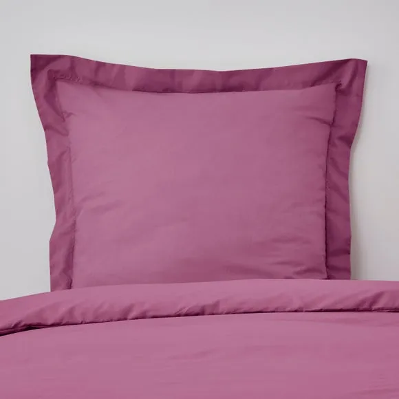 Non Iron Plain Dye Pastel Pink Continental Square Pillowcase
