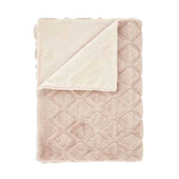 Catherine Lansfield Cosy Diamond 130cm x 170cm Throw Blanket 4