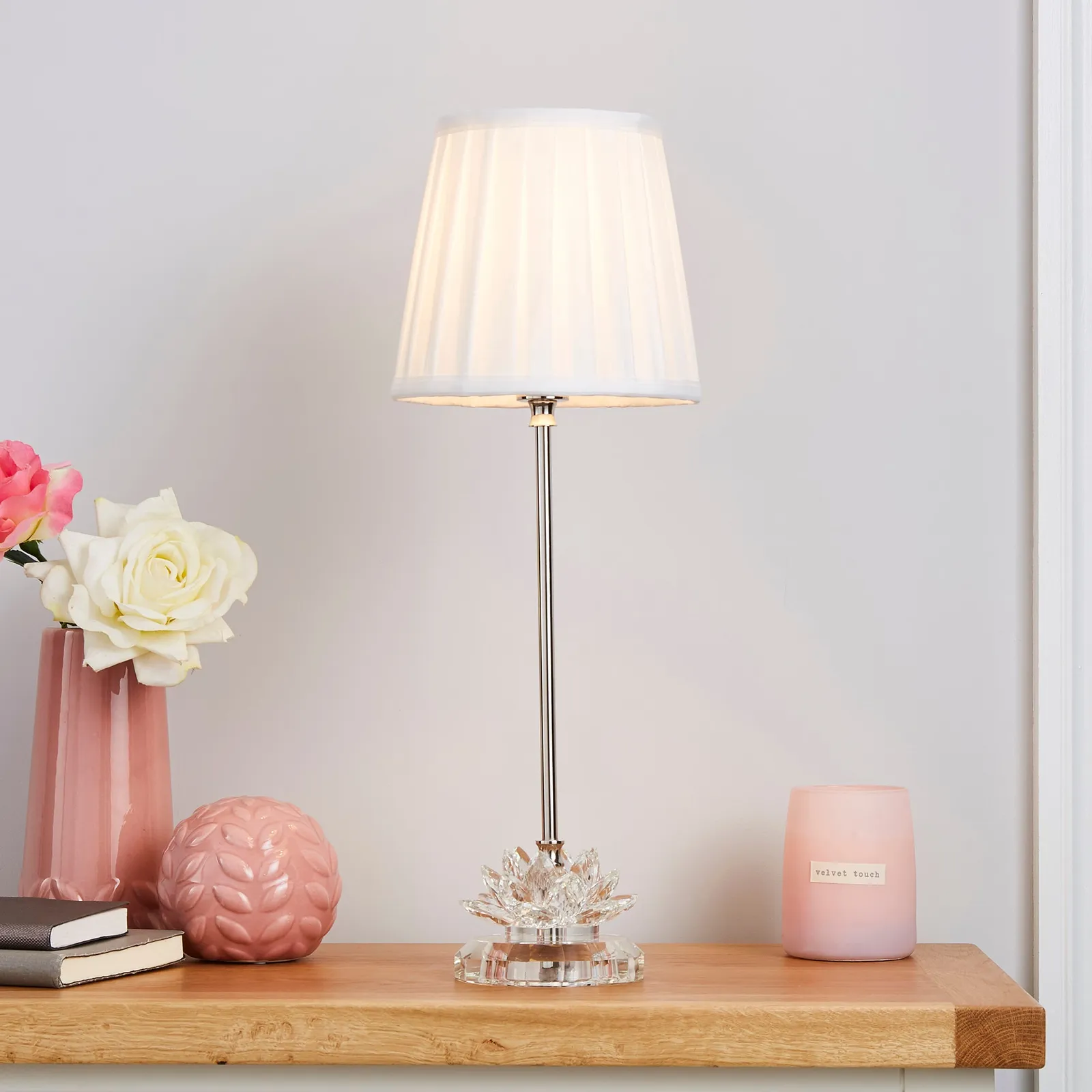 Dorma Cassali Lotus Flower Table Lamp White