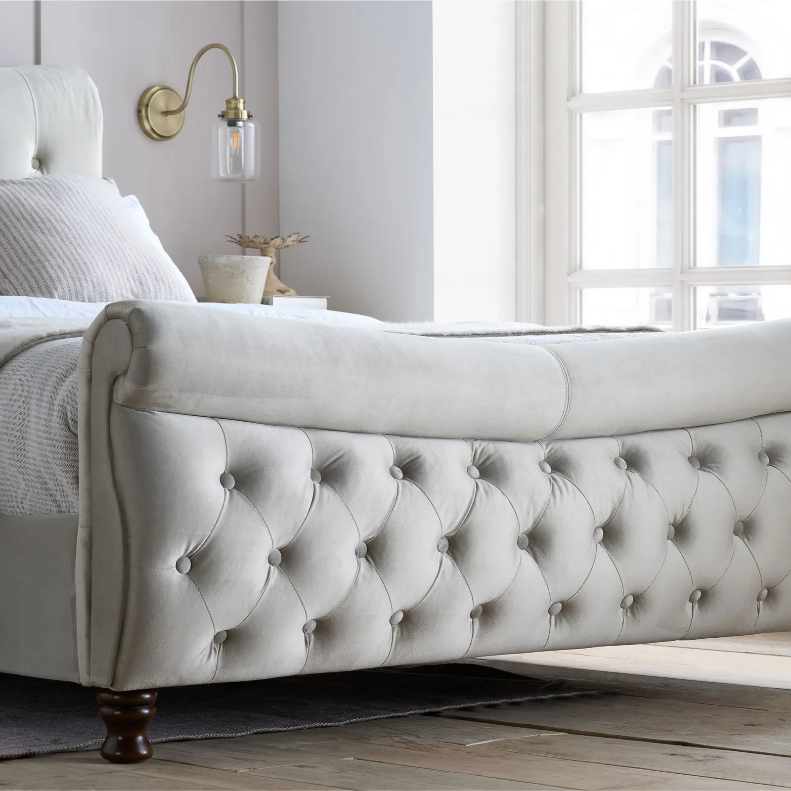 Birlea Copenhagen Upholstered Fabric Bed in Brown 3