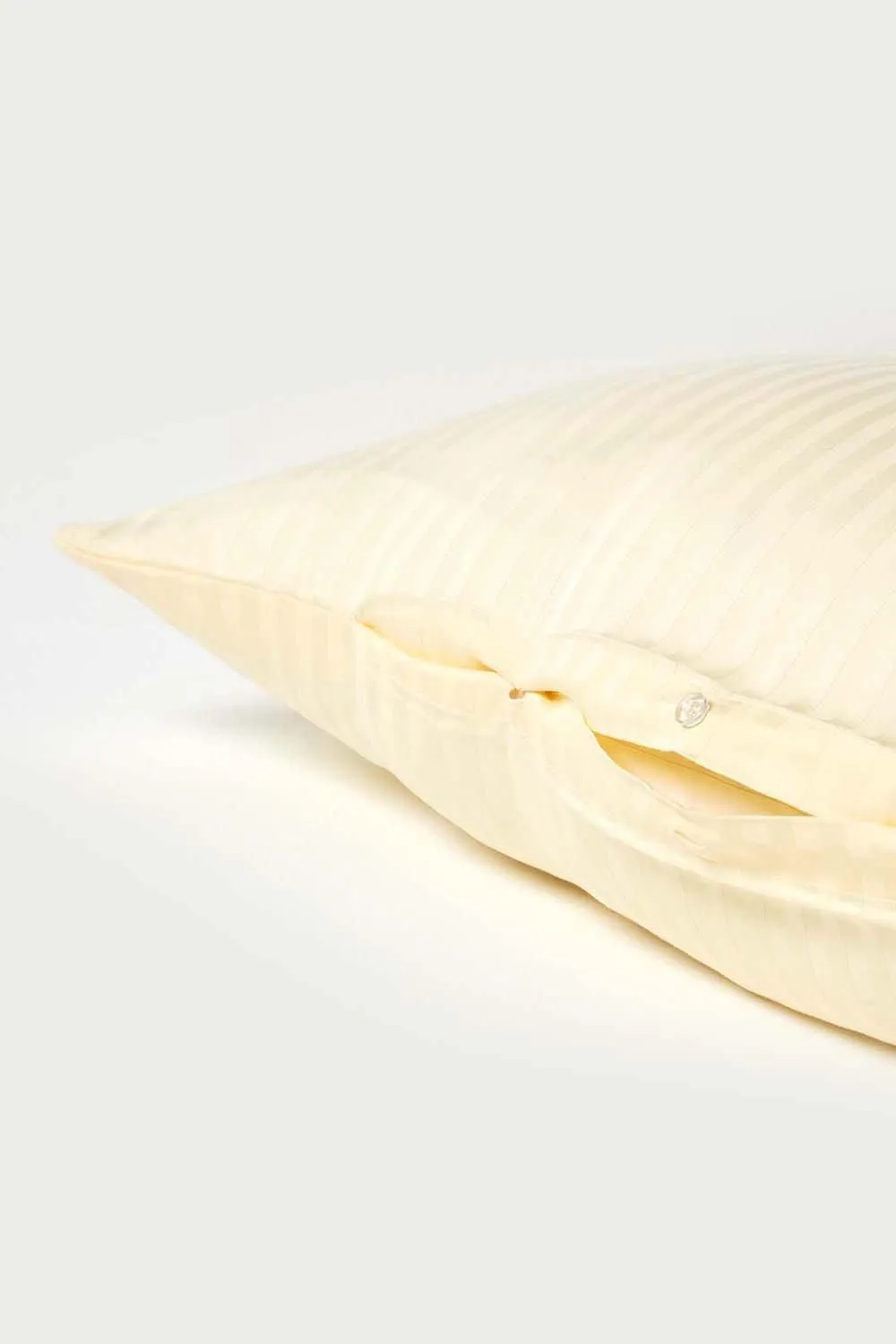 Homescapes Egyptian Cotton Super Soft V Shaped Pillowcase 330 TC in Bright Yellow 3