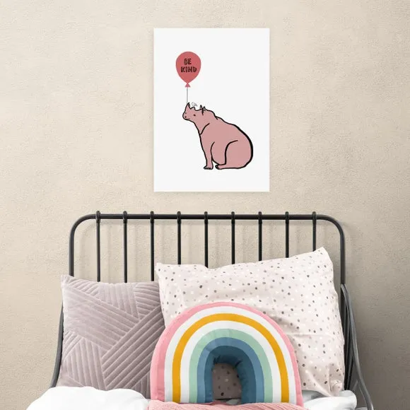 East End Prints Be Kind Rhino Print 1