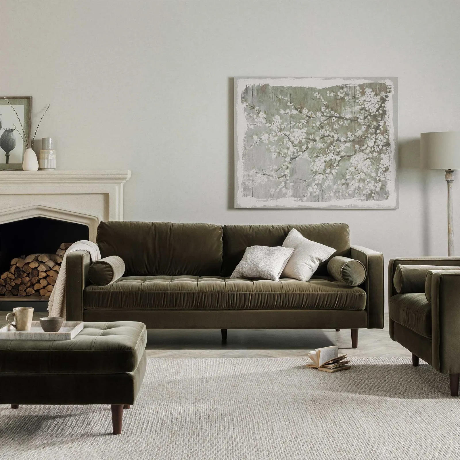 Hemingway 3 Seater Sofa, Green Velvet | Barker & Stonehouse 4