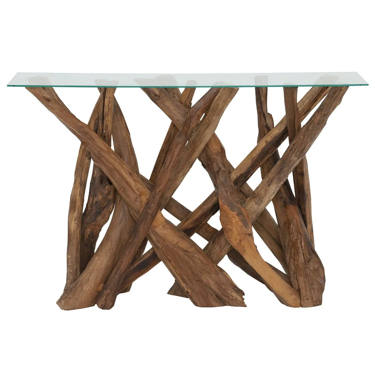 Whinfell Console Table, Brown Glass | Barker & Stonehouse 4