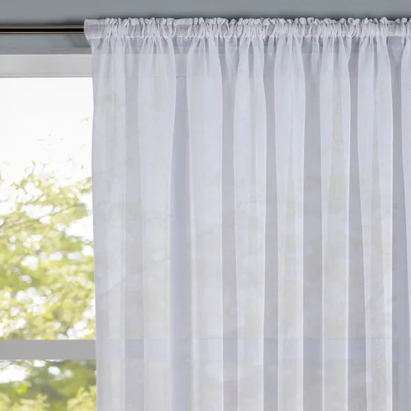 By the Metre White Brooks Voile Fabric 1