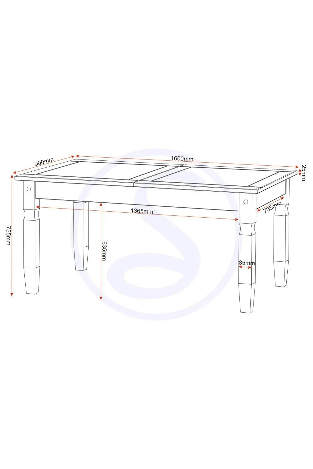Seconique Corona Extending Dining Table in Natural 5