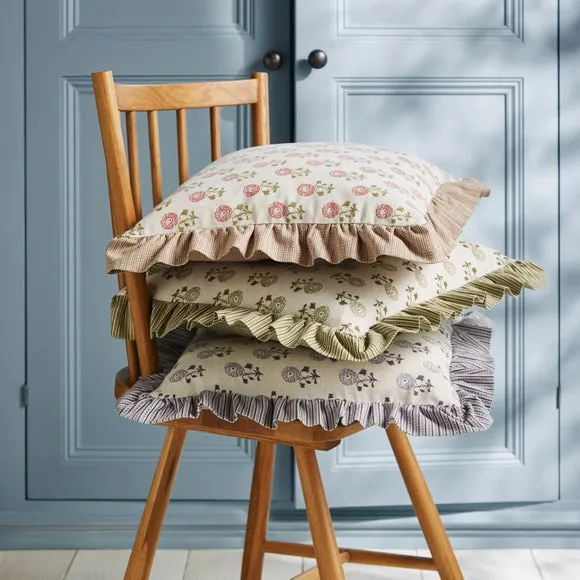 Lizzy Tile Frilled Square Cushion Cover 5
