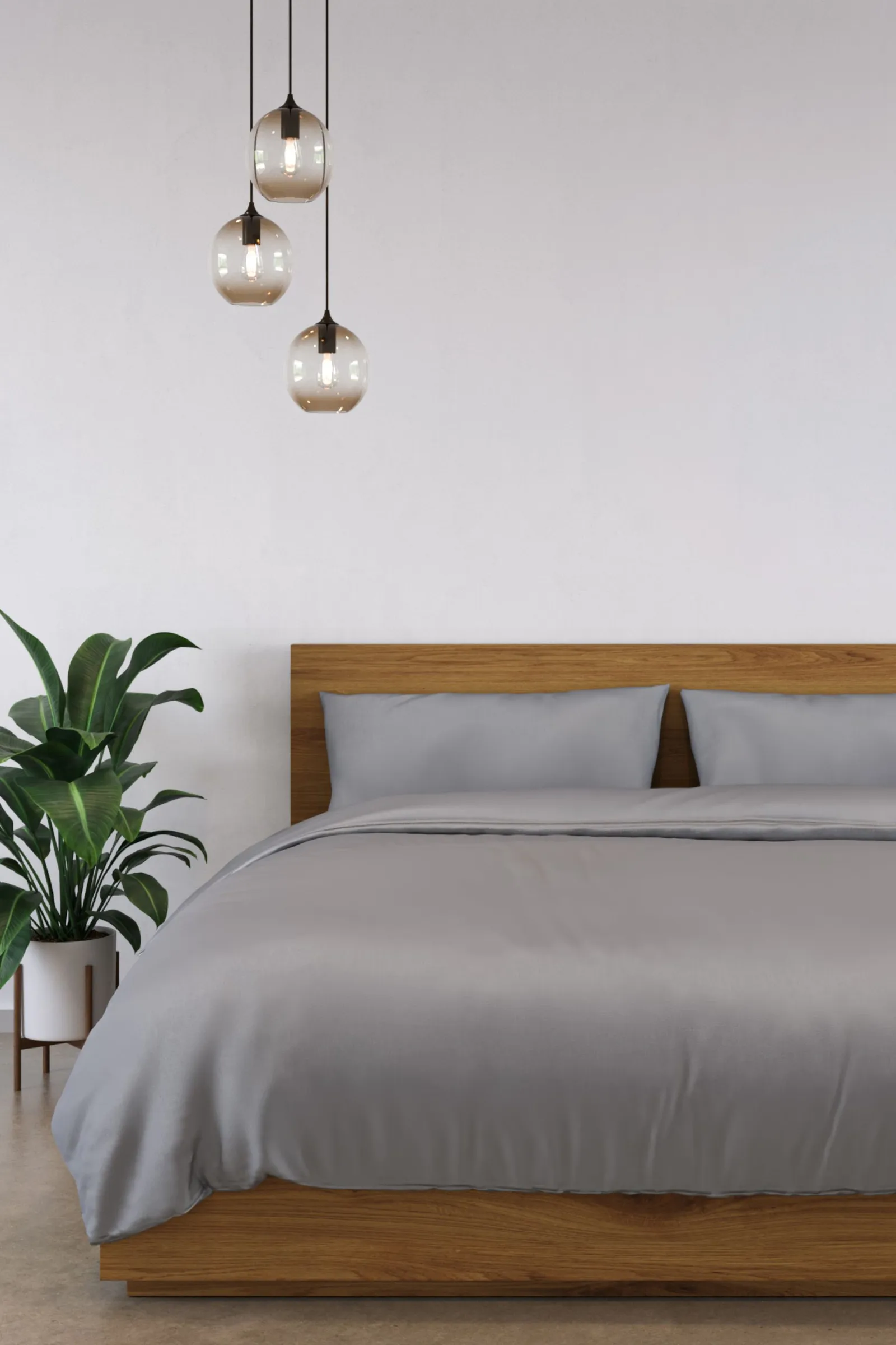 Panda London 100% Bamboo Duvet Cover in Mid Grey 4