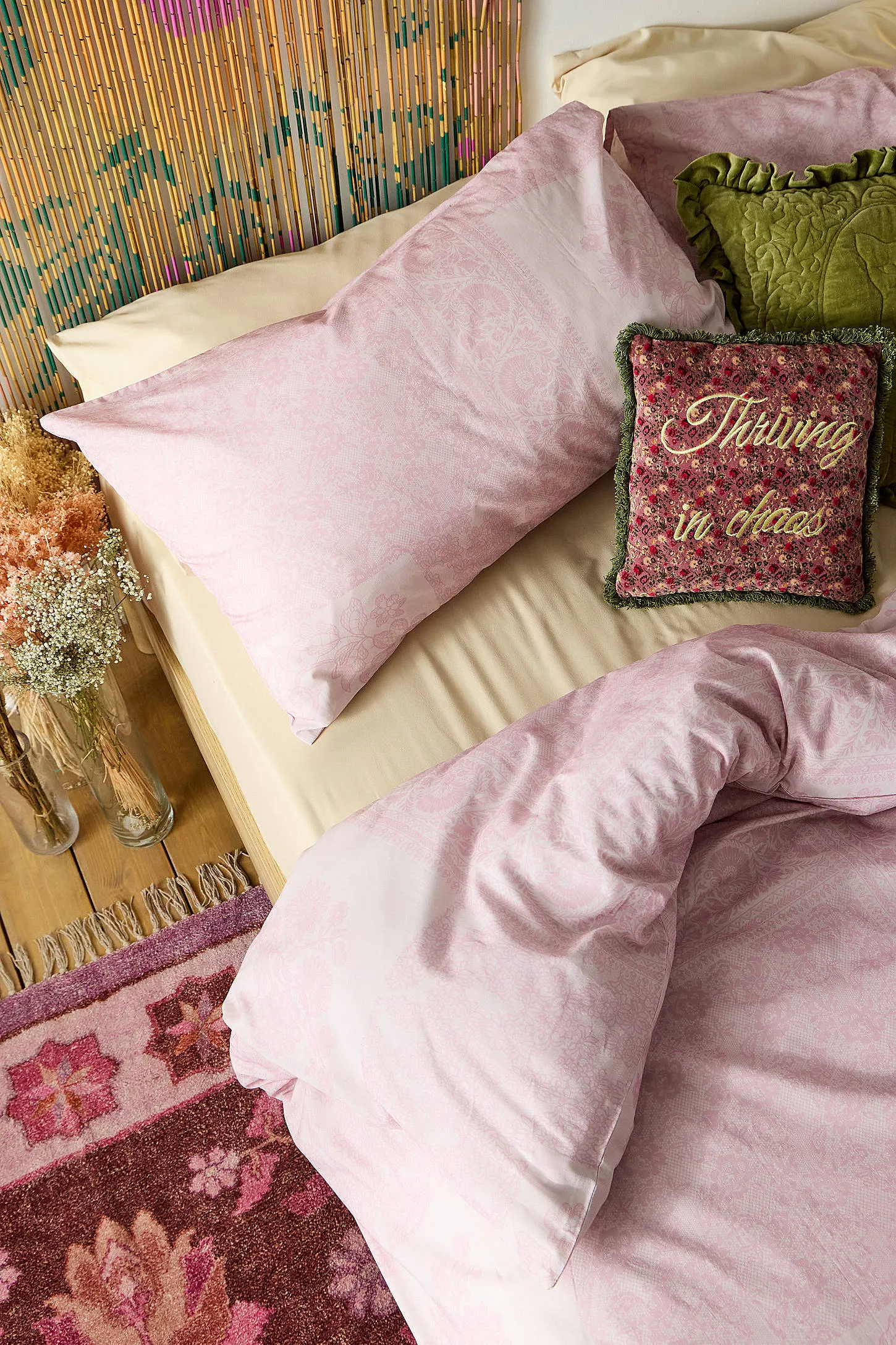 Lace Pink Duvet Set - Pink 3