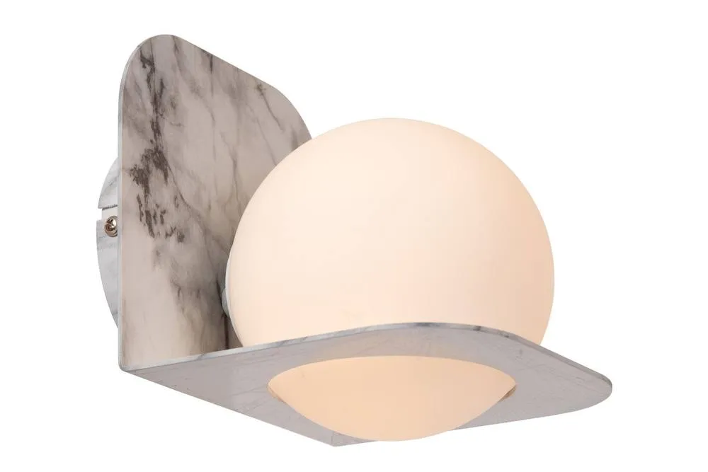 Netlighting Lucide DAVY Wall light Bathroom 1xG9 IP44 Black in Grey