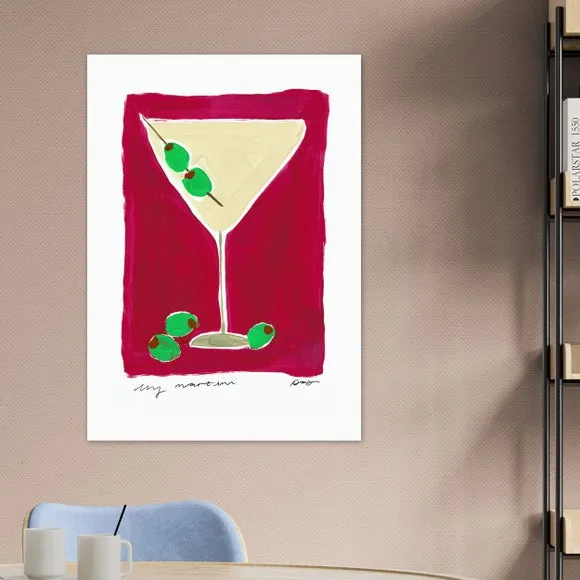 East End Prints Dry Martini Cocktail Framed Print