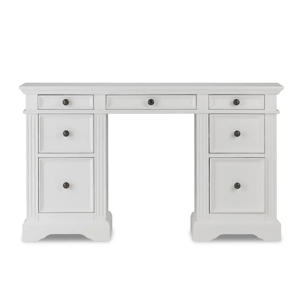 Statement Furniture Gainsborough White Dressing Table with 7 Drawers 4