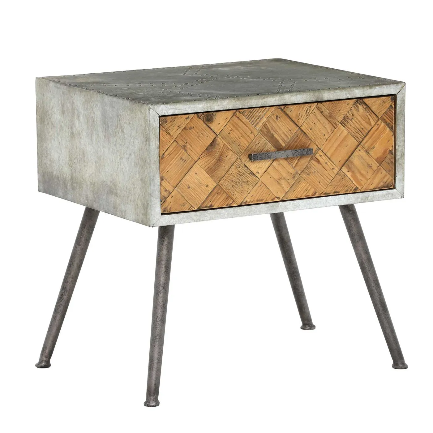 Keeler Reclaimed 1 Drawer Side Table