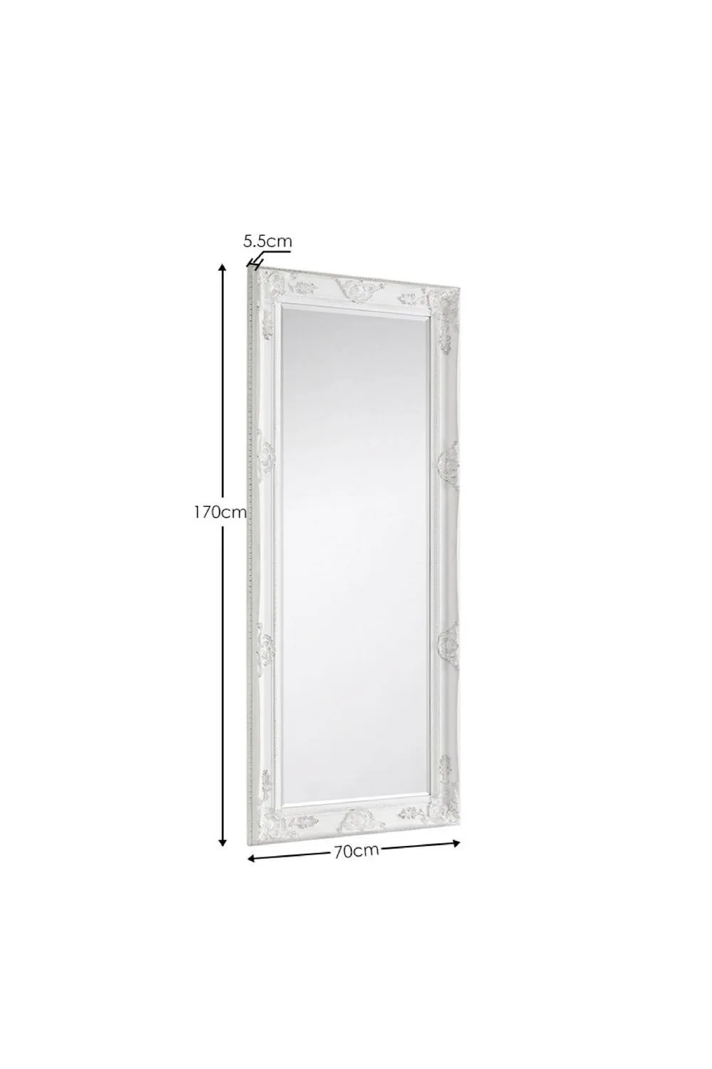 Julian Bowen Palais Lean-To Dressing Mirror in White 3
