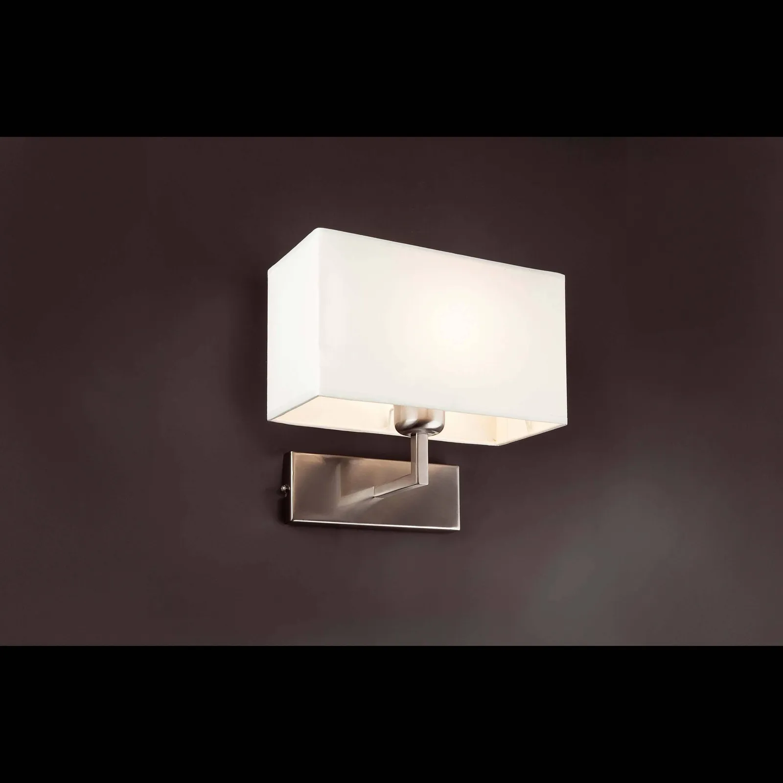 Netlighting Roda 1 Light Indoor Wall Light White Satin Nickel with Shade E27 2
