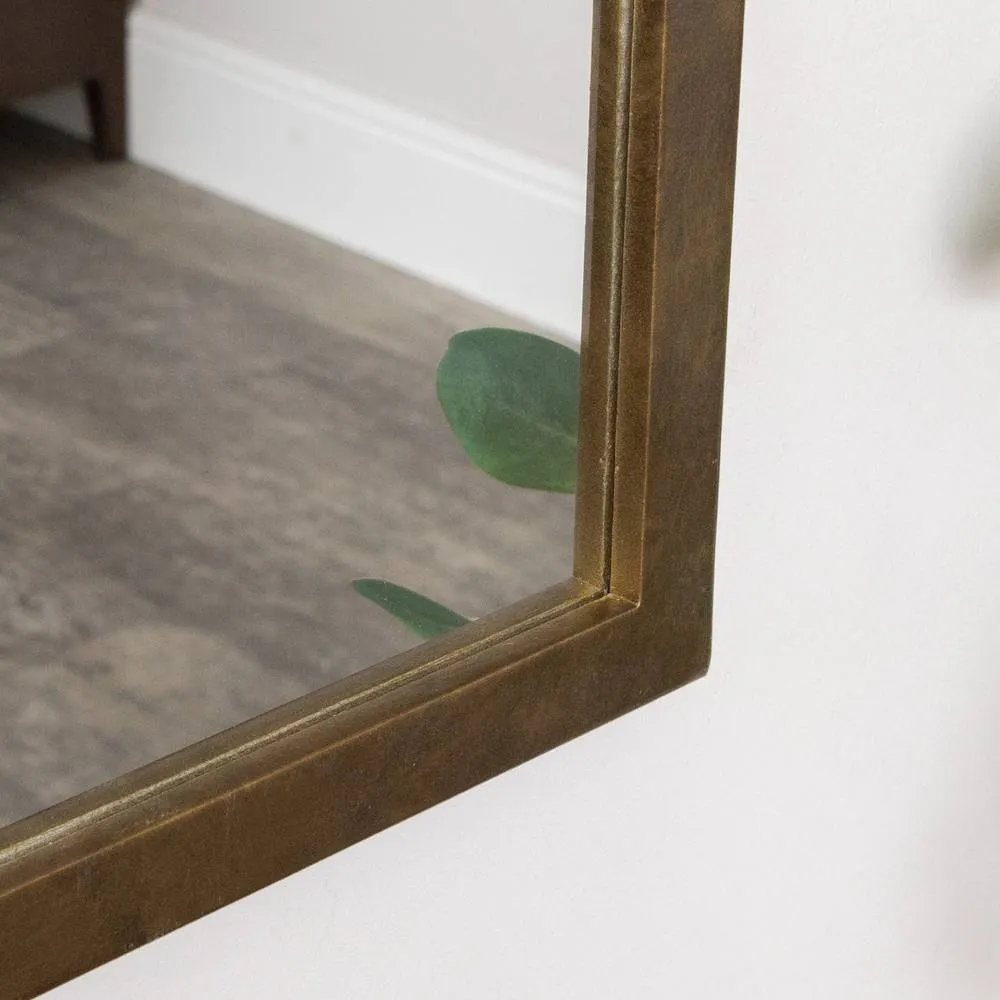 Melody Maison Bronze Framed Arched Wall Mirror - 60cm X 80cm 6