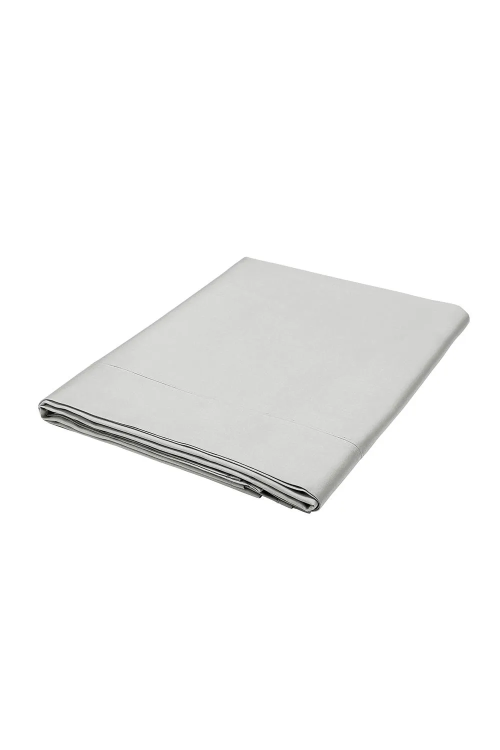 1951 'Luxury 400 Thread Count' Cotton Sateen Flat Sheet in Silver
