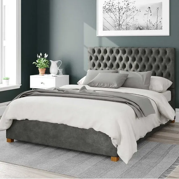 Monroe Kimyo Linen Ottoman Bed Frame 1