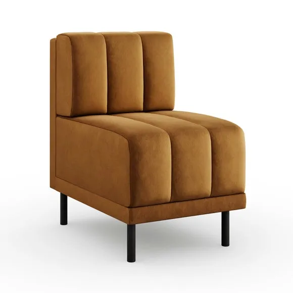 Amali Small Dining Bench, Matte Plush Velvet 5