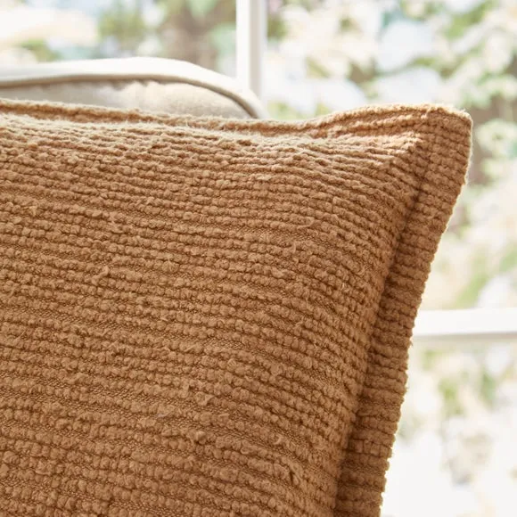 Textured Boucle Stripe Cotton Square Cushion 3