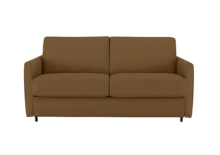 Alcova 2.5 Seater Leather Sofa Bed with Slim Arms - Botero Cuoio