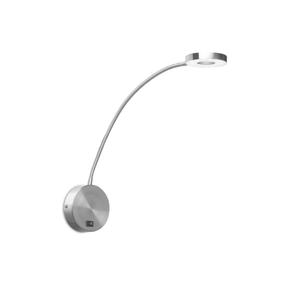 Netlighting Llit LED Wall Reading Lights Satin Nickel 3.3W 4000K 133lm in Grey