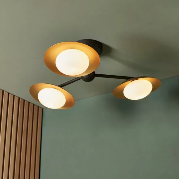 Vogue Rutter 3 Light Semi Flush Ceiling Light 2
