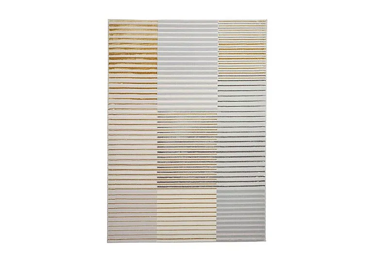 Linea Rug - 120cm-x-170cm - Gold & Grey