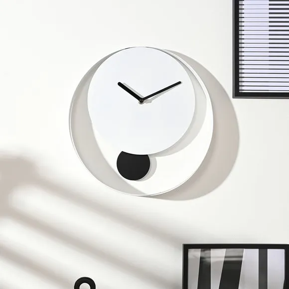 Interval Round Pendulum Wall Clock 6