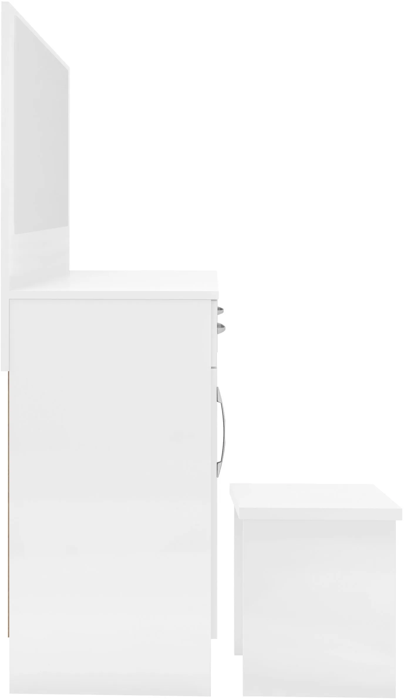Seconique Nevada Vanity/Dressing Table Set in White 6