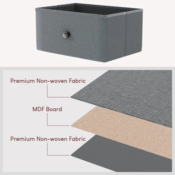 Maye 1 Drawer Fabric Bedside Table 4