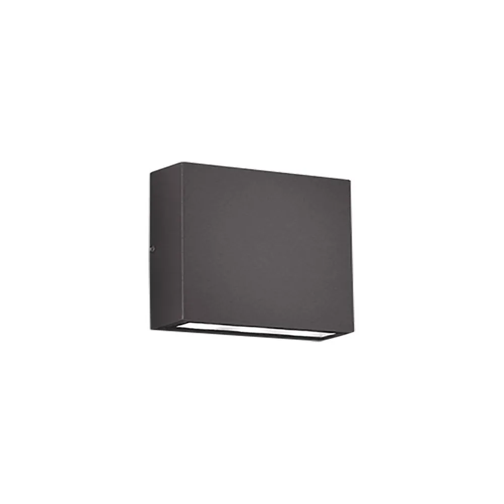 Netlighting Thames Modern 2 Light Outdoor Up Down Wall Lamp Anthracite 3000K IP54 in Black