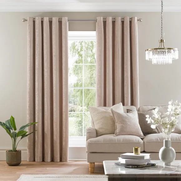 Chenille Eyelet Curtains (Blackout Available) 2