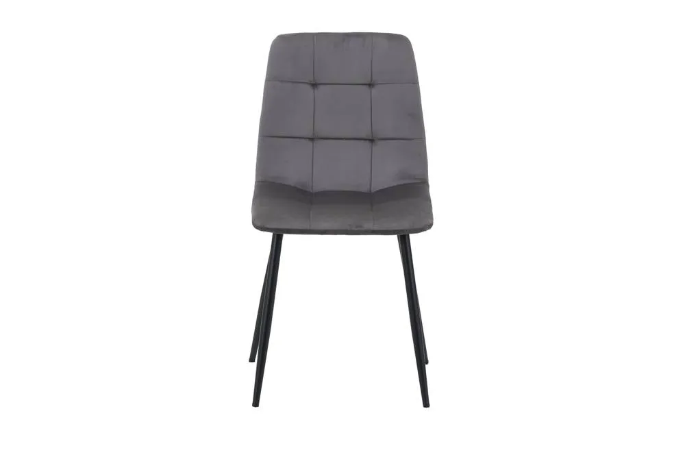 Birlea Axel Oval Fluted Dining Table With 4 Chairs in Black 4