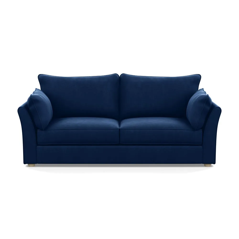 Heal's Tailor 4 Seater Sofa Velvet Midnight Natural Beech Feet 1