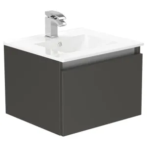 Newland Midnight Mist Basin Unit Single Drawer Suspended - 500mm