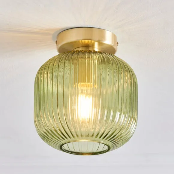 Riley Gold Flush Ceiling Light