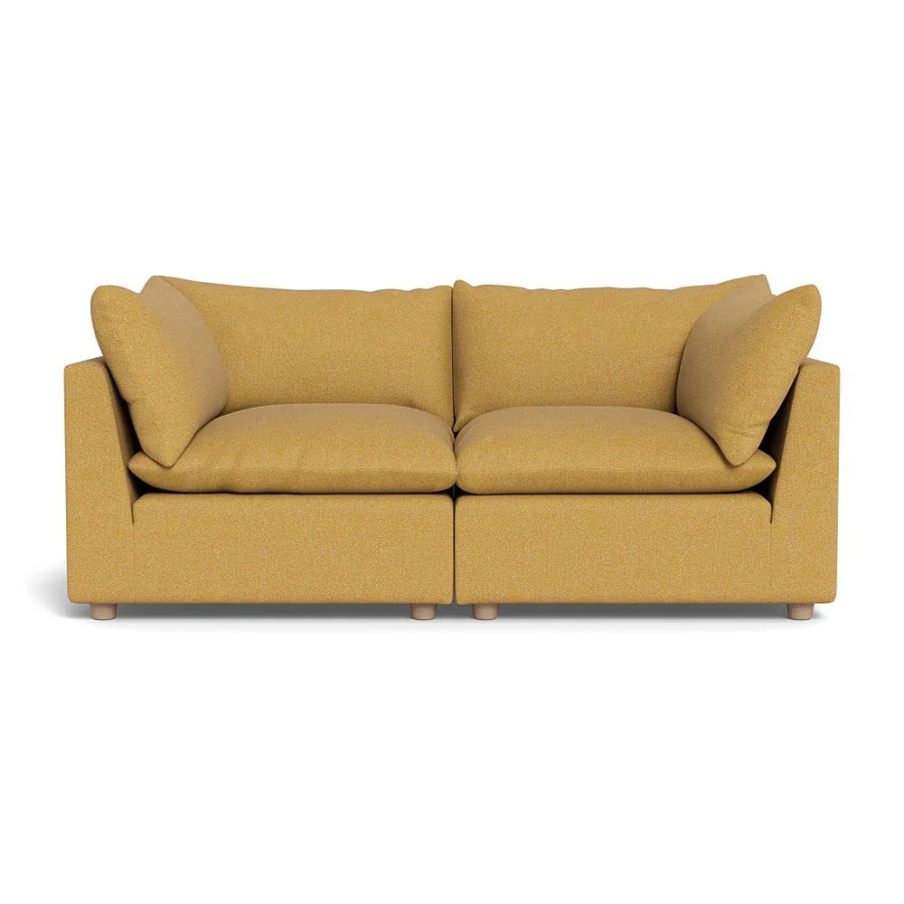 Heal's Astrid 3 Seater Sofa Boucle Tweed Citrine Natural Beech Feet 1