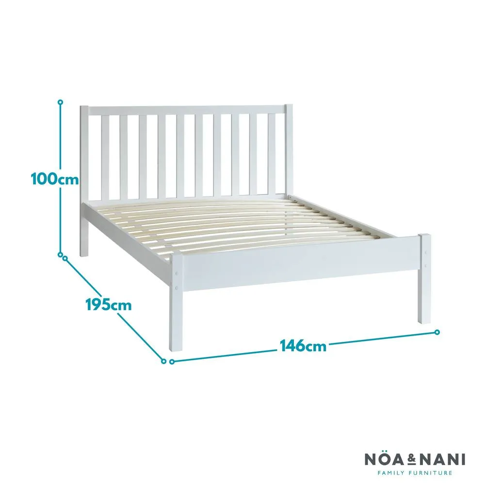 Nöa and Nani Linnea Double Bed Frame in White 2