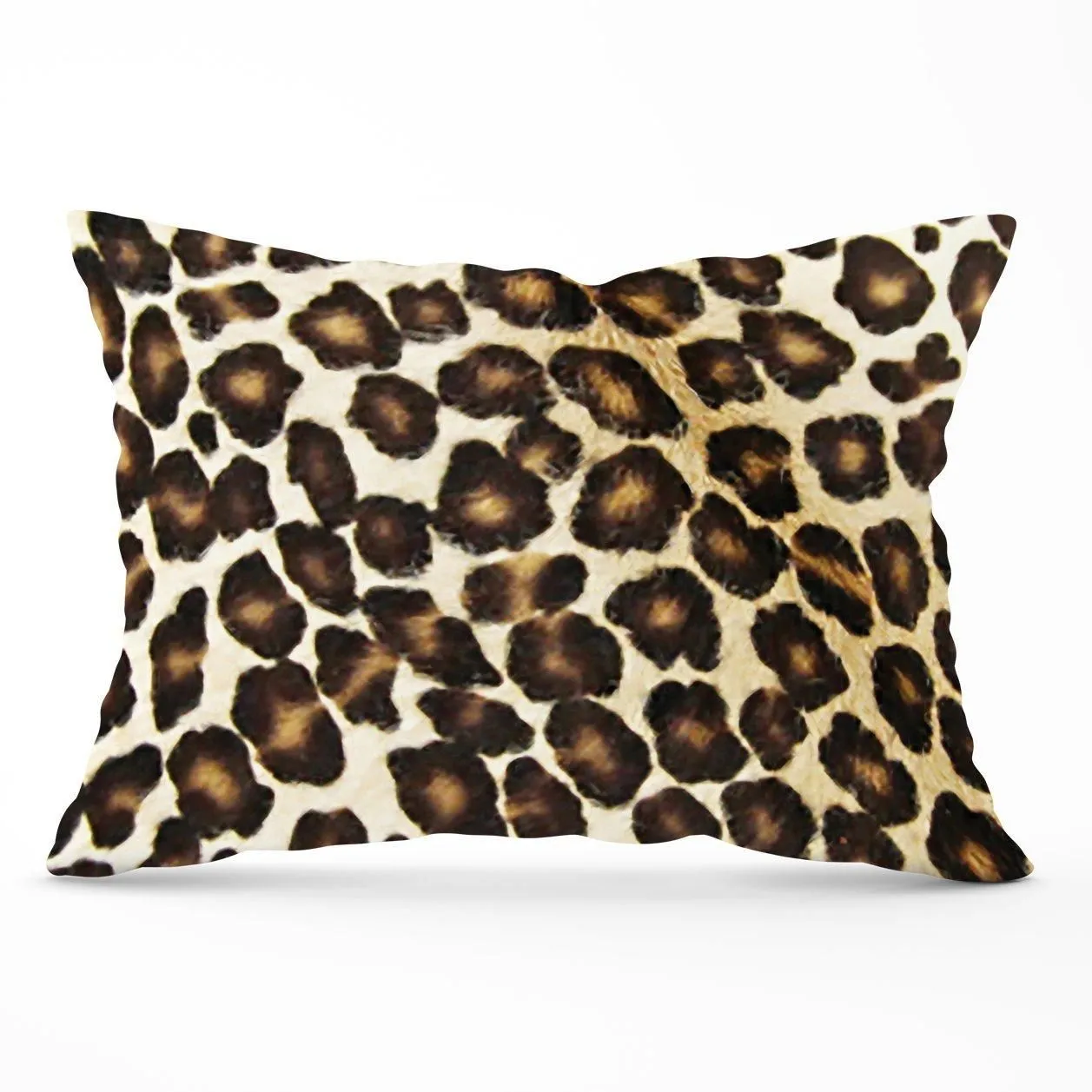 Warren Reed - Designer Leopard Hide Print Cushions in Brown