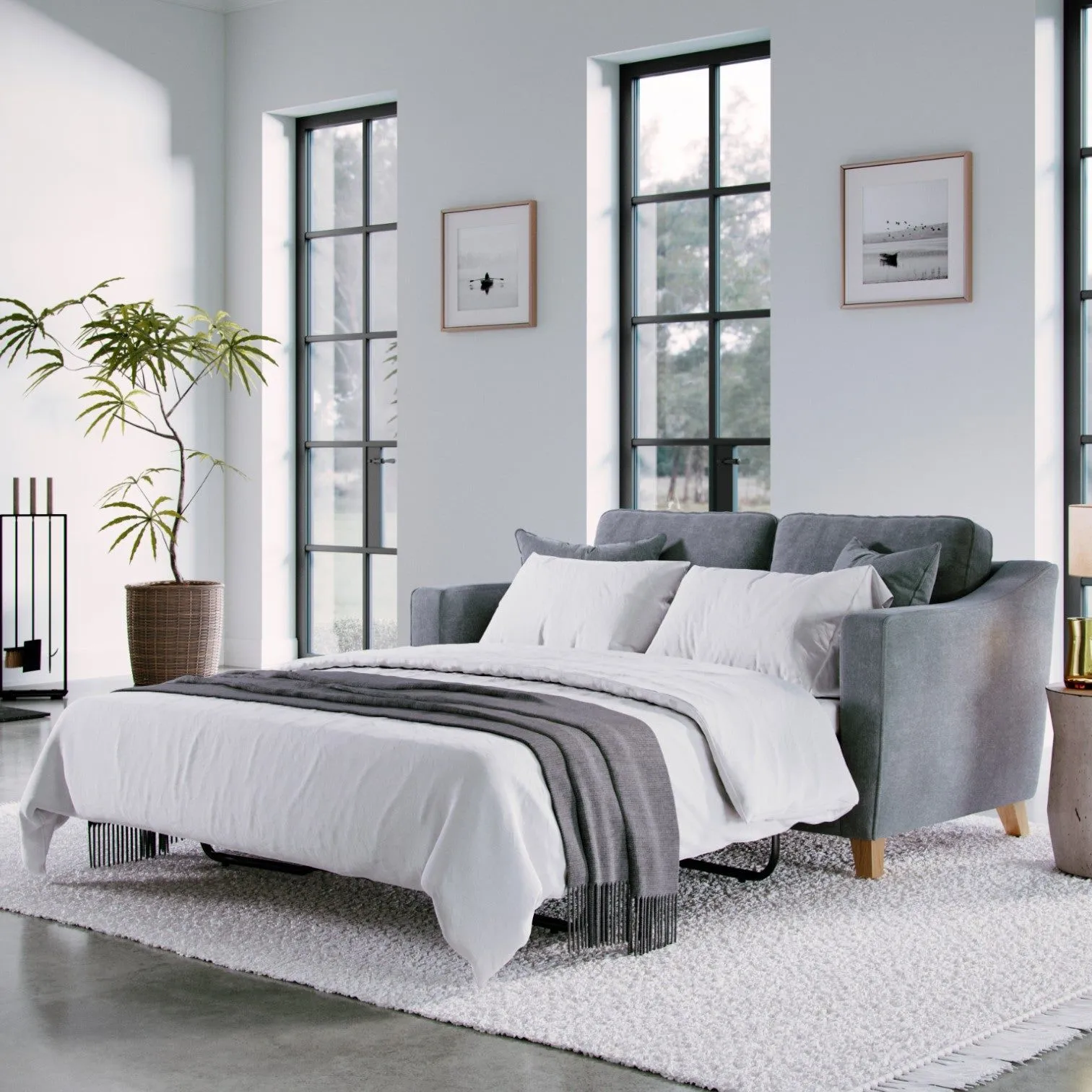 The Great Sofa Company Jackson Chenille Sofa Bed in Mid Grey 1