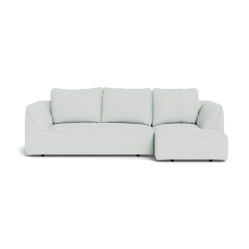 Heal's Morven Right Hand Facing Corner Chaise Sofa Broad Weave Tin 1