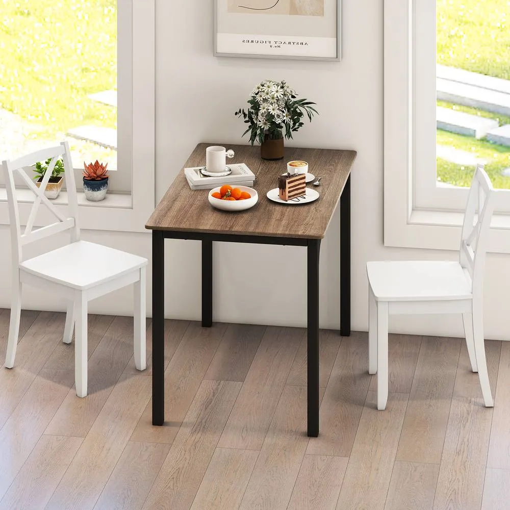 Costway 2PCS Dining Chair Kitchen Side Chairs Farmhouse Armless Dinette Chairs in White 4