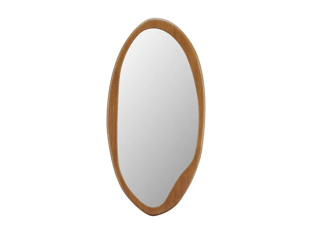 Vente-unique Oval Rubberwood Mirror - L50 X H100 Cm - Natural - FUJIAN in Light Oak
