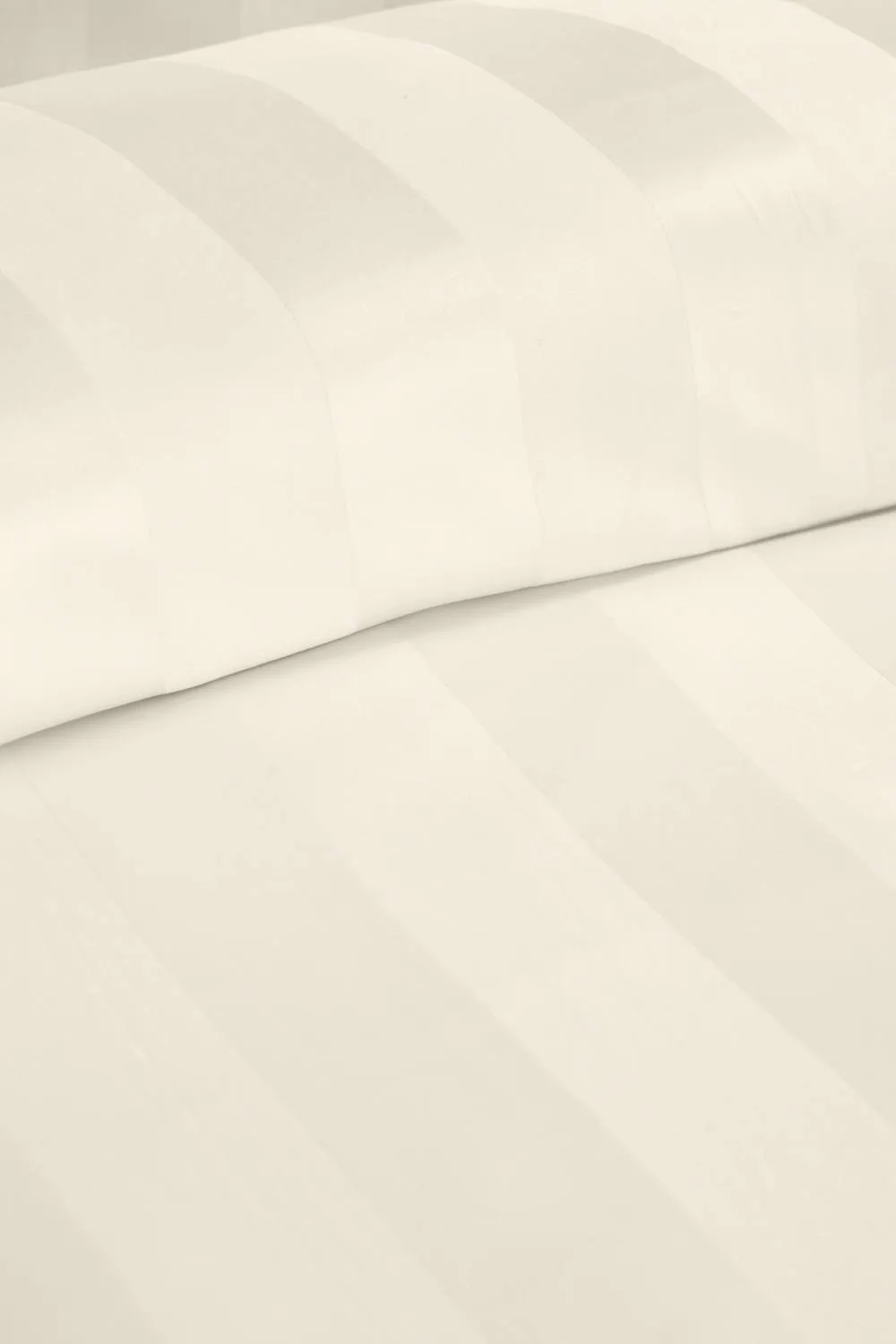 Catherine Lansfield 'So Soft Satin Stripe' Duvet Cover Set in Cream 3