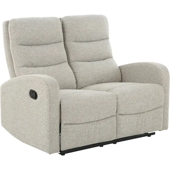 Rena Tonal Faux Linen Manual Recliner 2 Seater Sofa 2
