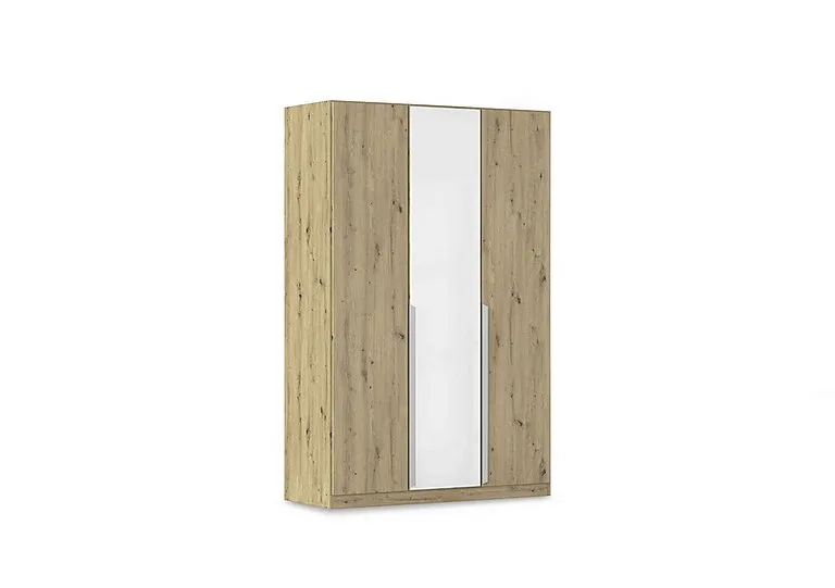 Freja 136cm 3 Door Hinged Decor Wardrobe With Glass Door