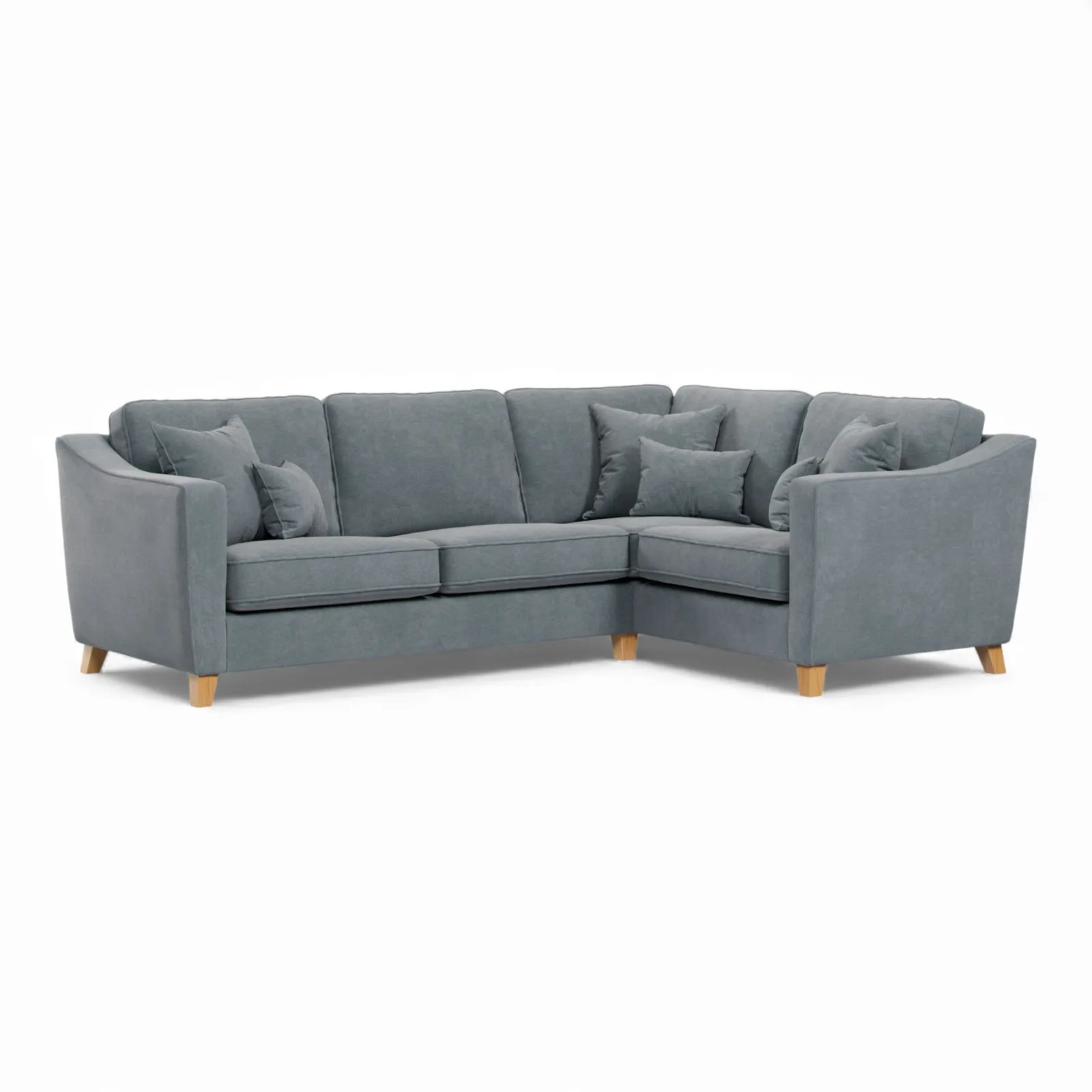 The Great Sofa Company Jackson Left Hand Facing Chenille Corner Sofa in Blue 2